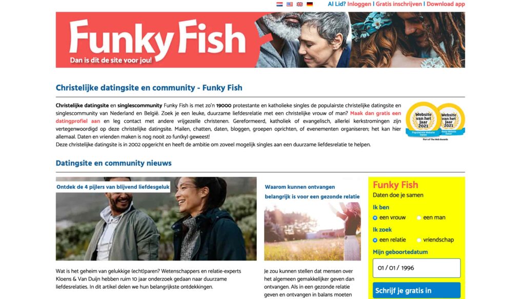 Funky Fish website